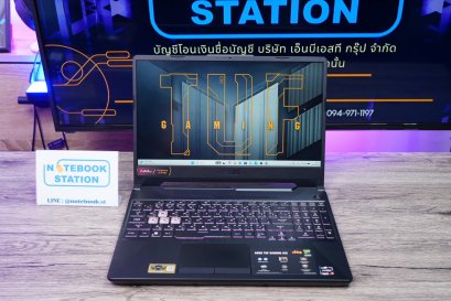 Asus TUF Gaming A15 Ryzen5-7535HS Ram16 RTX3050(4GB) 512GB M.2 จอ15.6นิ้ว FHD 144Hz สเปคเกมมิ่ง คีย์บอร์ดไฟแบบRGB ดีไซน์สุดเท่ เครื่องพร้อมใช้งานในราคาสุดคุ้มเพียง 19,990.-