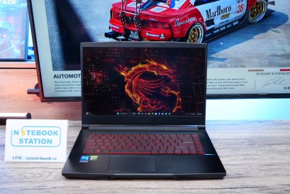 MSI GF63 Thin i5-11400H GTX 1650 Max-Q (4GB) RAM16 SSD512 จอ15.6 FHD IPS 60Hz สเปคเกมมิ่ง น้ำหนักเบา คีย์บอร์ดไฟสีแดง เครื่องพร้อมใช้งาน ขายเพียง 14,500.-