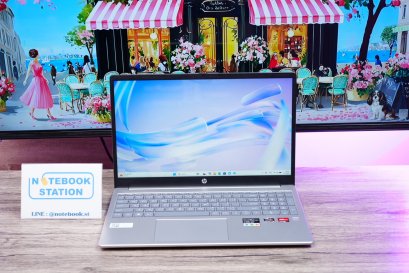 HP 15 Ryzen5-7530U Ram12 SSD512 จอ15.6 FHD สเปคดี จอใหญ่ เครื่องบางเบา มีไฟใต้คีย์บอร์ด ขายเพียง 11,900 .-