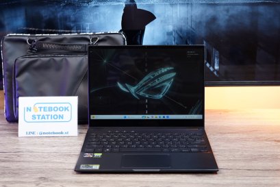 Asus ROG Flow X13 Ryzen9-5900HS Ram32 RTX-3050Ti(4GB) 1TB M.2 จอ13.4นิ้ว WQXGA ทัชสกรีนเกมมิ่งสเปคสูง เครื่องพร้อมใช้งาน ขายถูกเพียง 28,990.-