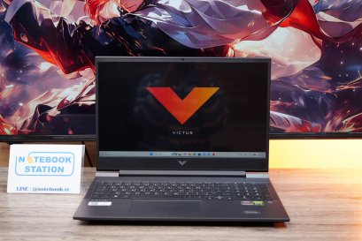 HP Victus Gaming 16 Ryzen5-5600H RTX-3050(4GB) Ram16 SSD512 จอ16นิ้ว FHD 144Hz สเปคเกมมิ่ง คีย์บอรืดไฟสีขาว ดีไซน์สวยเรียบหรูดูทันสมัย เครื่องพร้อมใช้งานในราคาสุดคุ้มเพียง 15,500.-