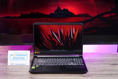 ACER NITRO 5 Ryzen5-5600H RTX3050(4GB) Ram8 SSD512 จอ15.6 FHD IPS 144Hz สเปคสูง เล่นเกม/ตัดต่อ ประมวลผลไว คีย์บอร์ดมีไฟRGB 4โซน เครื่องพร้อมใช้งาน ขายเพียง 15,490.- เท่านั้น