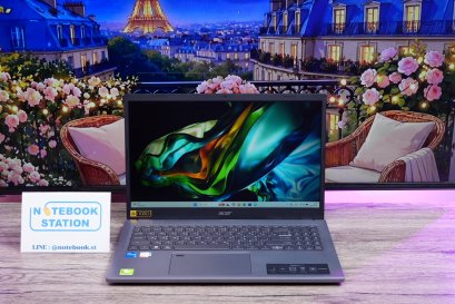 Acer Aspire 5 i5-1335U Ram16 SSD512GB จอ15.6นิ้ว FHD IPS ทำงานเก่ง จอใหญ่ มีแป้นตัวเลขแยก พร้อมไฟใต้คีย์บอร์ด ดีไซน์บางเบา เครื่องพร้อมใช้งานเพียง 14,500.-