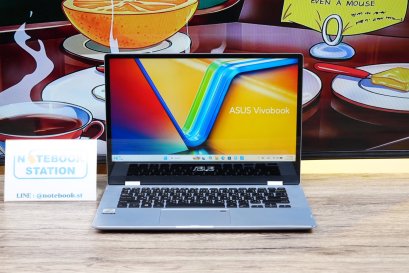 ASUS VIVOBOOK FLIP 14 ทัชสกรีนหมุนจอได้มีปากกาให้ i3-10110U Ram12 SSD256 จอ14นิ้ว FHD สเปคทำงานทั่วไป เครื่องพร้อมใช้งานในราคาถูกเพียง 6,990.-