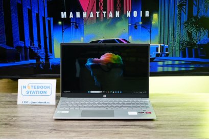 HP Pavilion 15 Ryzen5-5500U Ram8 SSD512 จอ15.6 FHD IPS เครื่องประมวลผลไว มีไฟใต้คีย์บอร์ด ดีไซน์เบาบาง เครื่องพร้อมใช้งาน เพียง 8,490.-เท่านั้น
