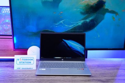 HP 15 Ryzen5-7430U Ram16 SSD512 จอ15.6 FHD IPS สเปคทำงานรุ่นใหม่ จอใหญ่มีแป้นตัวเลขแยก ดีไซน์ตัวเครื่องบางเบา พร้อมใช้งานขายถูกเพียง 11,990.-