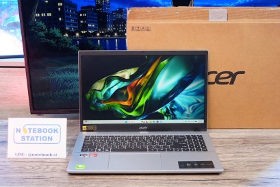 Acer Aspire 3 Ryzen7-5700U Ram16 SSD512GB จอ15.6 FHD IPS สเปคสูงทำงานเก่ง ดีไซน์เรียบสวย บางเบา&nbsp; เครื่องพร้อมใช้งานเพียง 11,590.-