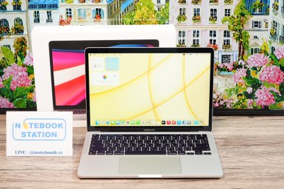 Apple Macbook Pro 13(2020) Touchbar Chip M1 Ram8 SSD256GB จอขนาด 13.3นิ้ว ระดับ 2k Cycle count 346 ครั้ง รีเซ็ตตัวเครื่องพร้อมใช้งาน ขายเพียง 16,900.-