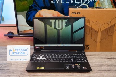 Asus TUF Gaming A15 Ryzen7-7435HS RAM8 RTX3050(4GB) SSD512 จอ15.6 FHD IPS 144Hz สเปคเกมมิ่ง คีย์บอร์ดไฟRGB เครื่องสวย มีประกันศูนย์ ราคาสุดคุ้มเพียง 21,900.- ครบกล่อง