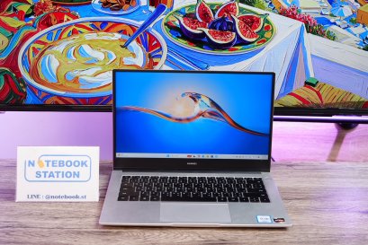 Huawei Matebook D14 Ryzen7-3700U Ram8 SSD512 จอ14 FHD IPS สเปคดีทำงานเก่ง ดีไซน์บางเบาพกพาใช้งานได้สะดวก เครื่องพร้อมใช้งานราคาสุดคุ้มเพียง 8,800.-เท่านั้น