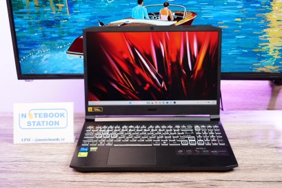 Acer Nitro 5 i7-11800H RTX3050(4GB) Ram8 SSD512GB จอ15.6 FHD 144Hz เกมมิ่งสเปคสูง คีย์บอร์ดRGB4โซน เครื่องพร้อมใช้งาน ราคาสุดคุ้มเพียง 19,500.-เท่านั้น