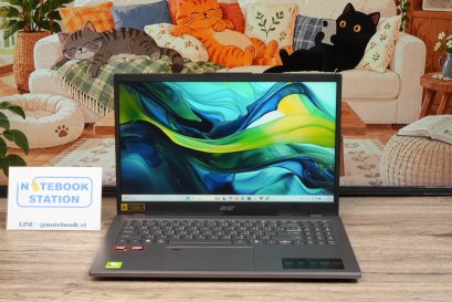 Acer Aspire 15 Ryzen5-8640HS Ram16 SSD512 จอ15.6 FHD IPS สเปคสูง มีไฟใต้คีย์บอร์ด ดีไซน์เบาบาง เครื่องพร้อมใช้งาน ขายเพียง 14,990.-