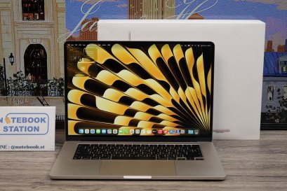 APPLE Macbook Air 15 M3 (2024) Ram16 SSD256 จอ15.3 ระดับ2k Cycle count เพียง 82 ครั้ง เครื่องพร้อมใช้งาน ราคา 28,990.- มีประกันศูนย์