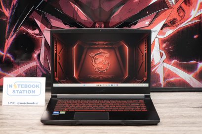 MSI GF63 Thin i5-11400H GTX 1650 Max-Q (4GB) RAM16 SSD512 จอ15.6 FHD IPS 60Hz สเปคเกมมิ่ง น้ำหนักเบา คีย์บอร์ดไฟสีแดง เครื่องพร้อมใช้งาน ขายเพียง 14,990.-