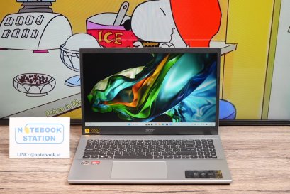 Acer Aspire 3 Ryzen7-5700U Ram16 512GB M.2 จอ15.6นิ้ว FHD IPS สเปคสูงทำงานเก่ง จอใหญ่มีแป้นตัวเลขแยก ดีไซน์บางเบา เครื่องพร้อมใช้งานในราคาสุดคุ้มเพียง 10,990.-
