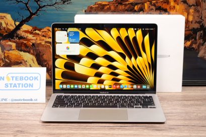 Apple Macbook air 13 (2020) M1 Ram8 SSD256 จอ13.3นิ้ว ความชัดระดับ2k เครื่องสวยรอบชาร์จเพียง 44 ครั้ง รีเซ็ตพร้อมใช้งานขายเพียง 15,590.- เท่านั้น