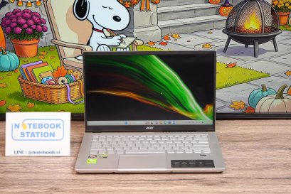 Acer Swift X Ryzen5-5500U การ์ดจอแยกGTX1650(4GB) Ram8 SSD512 จอ14 FHD สเปคดี มีการ์ดจอแยก ดีไซน์สวยบางเบาเพียง1.39KG เครื่องพร้อมใช้งาน เพียง 12,990.-เท่านั้น