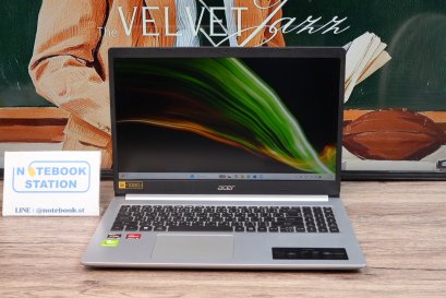 Acer Aspire 5 Ryzen5-5500U Ram16 SSD512GB M.2 จอ15.6นิ้ว FHD IPS สเปคดีทำงานเก่ง จอใหญ่มีแป้นตัวเลขแยก เครื่องพร้อมใช้งาน ขายถูกเพียง 9,490.-เท่านั้น