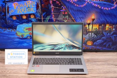 Acer Aspire 3 Ryzen3-5300U Ram8 SSD512GB จอ15.6 FHD สเปคดีทำงานเก่ง จอใหญ่มีแป้นตัวเลขแยก ดีไซน์สวยบางเบา เครื่องพร้อมใช้งานเพียง 8,999.-