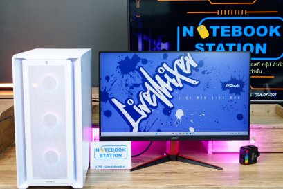 [คอมประกอบพร้อมจอ] AMD RYZEN5-4500 / RTX-3050(6GB) / 32GB (16GBx2) DDR4 3200MHz / 256 GB SSD M.2 / ASROCK A520M-HVS DDR4 / THERMALTAKE TR2 S 550W 80+ WHITE + จอ ACER NITRO 24.5 INCH 280Hz สเปคเกมมิ่ง พร้อมใช้งาน ขายถูกเพียง 13,990.-