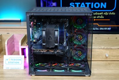 [คอมประกอบมือสอง] AMD RYZEN9-5950X / RTX-2060(6GB) / 32GB (8GBx4) DDR4 3200MHz / 1TB SSD M.2 + 4TB HDD / ASUS PRIME B550M-K DDR4 / ANTEC ATOM 650W 80+ BRONZE / ARCTIC FREEZER 36 A-RGB / TSUNAMI 1262 PROTECTOR CASE เกมมิ่งสเปคสูงจัดเต็มพร้อมไฟRGBซิ่งๆ เครื