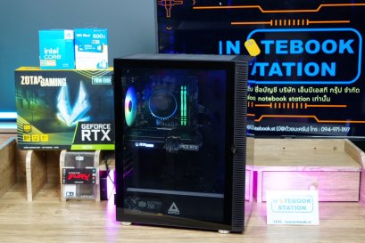 [คอมประกอบมือสอง] INTEL CORE I5-14400F / RTX-3070(8GB) / 16GB (8GBx2) DDR4 3200MHz RGB / 500 GB SSD M.2 / MSI PRO B760M-E DDR4 / COOLERMASTER MasterWatt 750 TUF Gaming / MONTECH X3 GLASS (BLACK) สเปคเกมมิ่ง ดีไซน์เรียบหรูไฟRGBสวยเท่ เครื่องพร้อมใช้งานขายเ