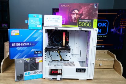 [คอมประกอบมือสอง] INTEL CORE I3-12100 / RTX 5050(8GB) / 16GB (8x2) DDR4 3200MHz / 512GB SSD M.2 / ASROCK H610M / AEROCOOL AE-650W / DEEPCOOL CH560 DIGITAL WH (WHITE) สเปคเกมมิ่งพร้อมใช้งาน ในราคาประหยัดเพียง 16,990.-