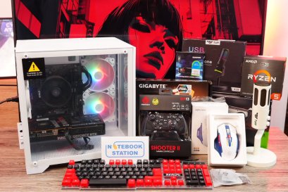 [คอมประกอบมือสอง] AMD Ryzen5-5600 / RTX-5060(8GB) / 16B(8GBx2) DDR4 3200MHz / 2TB SSD M.2 / GIGABYTE A520M K V2 / MSI MAG 600W 80PLUS WHITE สเปคสูงจัดเต็ม ยกเซ็ตเครื่องพร้อมใช้งานในราสุดคุ้มเพียง 27,900.-