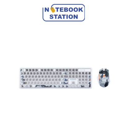เมาส์และคีย์บอร์ดไร้สาย NUBWO คีย์บอร์ดเมาส์ รุ่น NKM645 (SAMURAI) ราคา 490.-