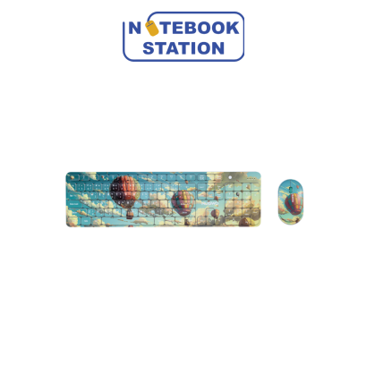 เมาส์และคีย์บอร์ดไร้สาย NUBWO รุ่น NKM643 (BALLOON ART) ราคา 470.-