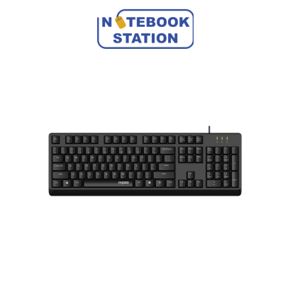 คีย์บอร์ด Rapoo รุ่น NK1900 USB Keyboard Black คีย์บอร์ดทำงาน ราคา 260.-