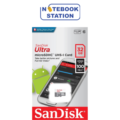 SanDisk MicroSDHC Ultra ความเร็ว 100MB/S Class10 ความจุ 32GB/64GB/128GB