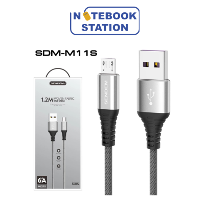 สายชาร์จ Sendem Cable Charger Woven Fabric IP/Micro/Type-C รุ่น M11S ราคา 99.-