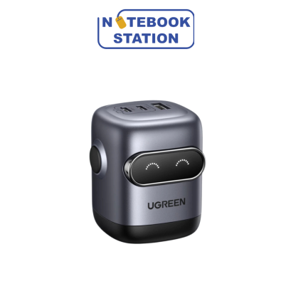 หัวชาร์จ UGREEN NewUGREEN Uno 65W RoboGaN 2 Charger USB C USB A Charger Mini Robot Nexode 3 พอร์ต GaN Fast Charger ราคา 1,290.-