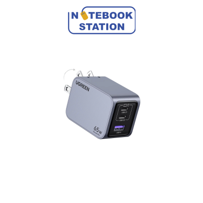 UGREEN Nexode Pro 65W 3-Port GaN อะแดปเตอร์ หัวชาร์จ Super Fast Charging 3in1 รุ่น X755 ราคา 1,290.-