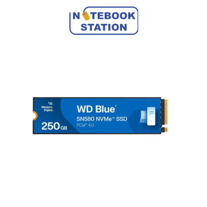 การ์ดเอสเอสดี WD SSD 250GB Blue SN580 M.2 PCle/NVme R4000MB/s W2000MB/s (WDS250G3B0E) ราคา 1,090.-
