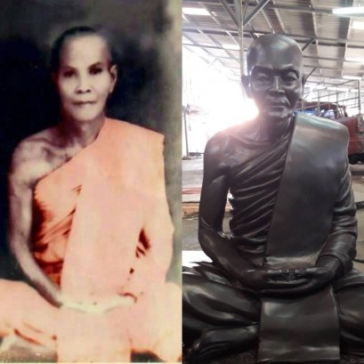 หล่อรูปเหมือน หลวงปู่ไล วิถาทานัง เท่าจริง