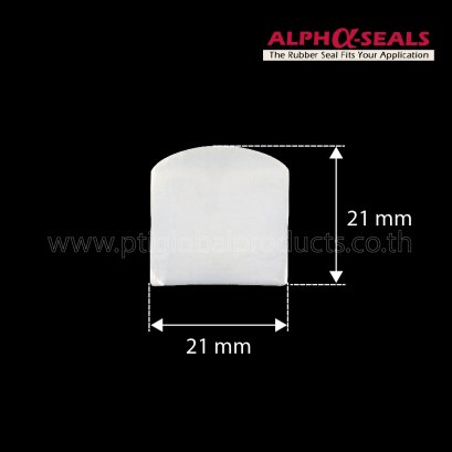 Rubber seal D-Profile 21X21 mm.