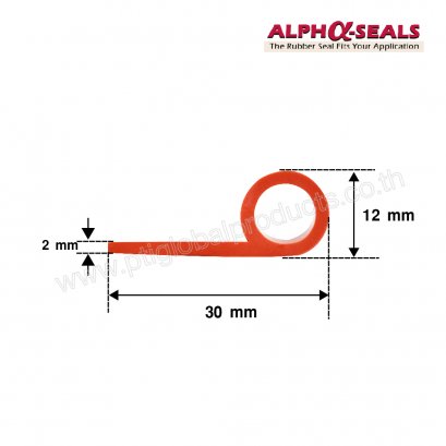 P-Profiles Silicone Rubber Seal 30x12 mm