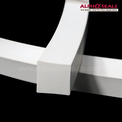 Cream Silicone Rubber Strip 20X20 mm