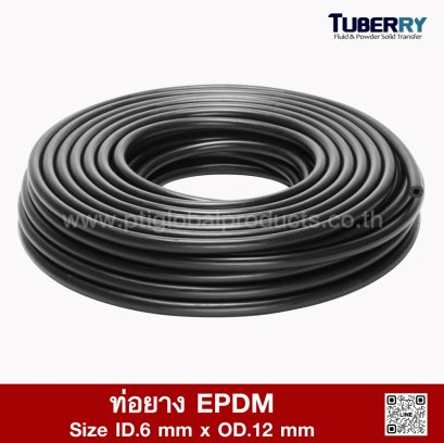 EPDM Rubber Tubing ID.6 x OD.12 mm