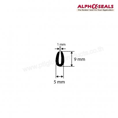 EPDM Rubber U-Channels 5x9 mm