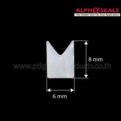 Silicone U-Channels Vacuum seals 6X8 mm.