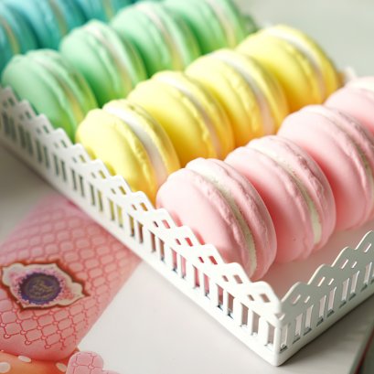 Set of 4, Pastel Macaron Model