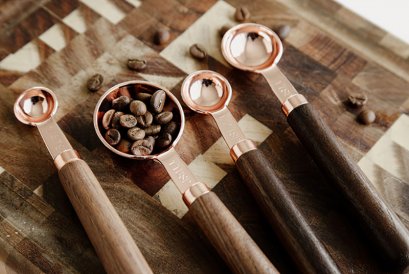 Set of 4 / Measuring Spoon, Rose Gold
