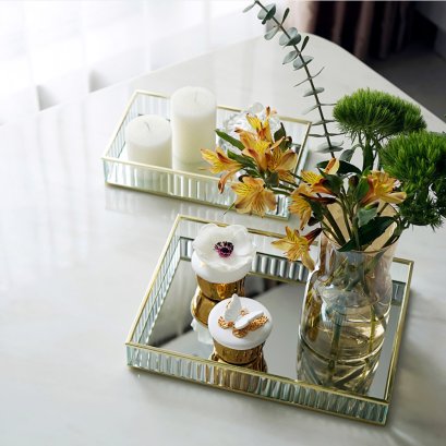 Glass Mirror Tray