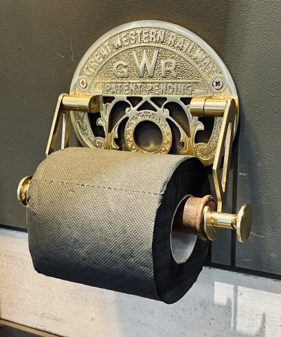 Vintage Brass/Bathroom Paper Holder