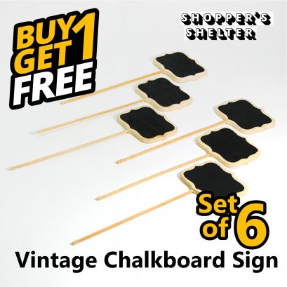 Buy 1 Get 1 Free!!Chalk Board Sign (Set of 6 pcs.) x 2 Packs