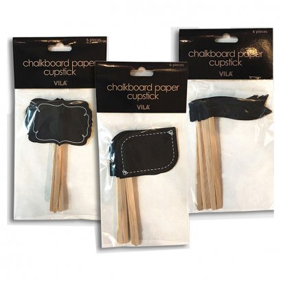 Buy 1 Get 1 Free!! Chalkboard Paper Cupstick / Set of 6 pcs.) x 2 packs.