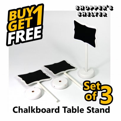 Buy 1 Get 1 Free!! Chalk Board Sign, (Set of 3 pcs.) x 2 Packs.